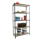 thumbnail of SimonRack Scaffali Metallo Garage 1800x900x400 mm, 5 Niveaux, Ripiani in Legno, 150 kg per Ripiano, Antrazite/Legno – Maderclick