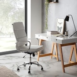 thumbnail of Sillón de Oficina Morgan reclinable Blanco, Piel sintética, Altura Ajustable, Diseño ergonómico