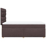 thumbnail of vidaXL Boxspringbett mit Matratze Dunkelbraun 90x190 cm Stoff