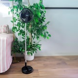 thumbnail of Stille draadloze ventilator met USB oplaadbare batterij ZWART Opvouwbare en telescopische standaard Afstandsbediening 24 uur batterijduur Jocca