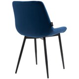 thumbnail of Set van 2 eetkamerstoelen Victoria Fluweel blauw