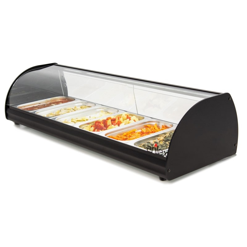 Vitrinas calienta tapas de 6 bandejas GN1/3-40 6CT de Arilex