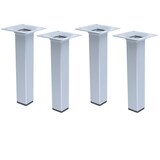 thumbnail of Stilvolles 150mm 4er Set Möbelfüße Silber eckig Sofastempel Tischfüße Bettfüße