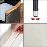 thumbnail of Casaria Poly Rattan Sitzgruppe 8+1 Hochlehner Schwarz
