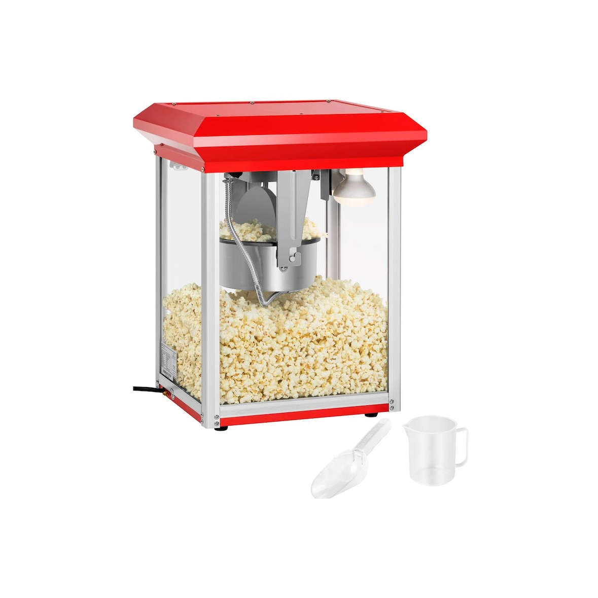 Royal Catering Popcornmaschine - 1300 W - 5 kg/h - rot -