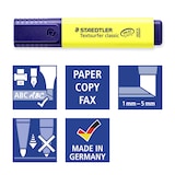 thumbnail of Evidenziatore Textsurfer Classic , punta a scalpello, tratto da 1,0-5,0mm, astuccio 4 colori, Staedtler