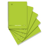 thumbnail of Pack 5 Cuadernos Polipropileno tamaño folio 80 hojas 90 gramos Cuadrícula 5x5 Verde