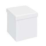 thumbnail of Sanne Aufbewahrungsbox Hocker, faltbar mit Deckel, weiss.