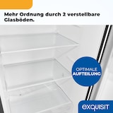 thumbnail of Exquisit Kühl-Gefrier-Kombination, Kühlschrank mit Gefrierfach, 260 Liter, Wasserspender, Alarm-Funktion, KGC5265-70-WS-040D inoxlook-az