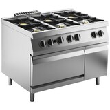 thumbnail of KBS Gasherd 6 Brenner mit Gasofen 44 kW 1200x730x900 mm Piezozündung Pilotflamme