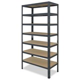thumbnail of shelfplaza HOME 230x80x30 cm Schwerlastregal in anthrazit mit 7 Böden und 125 kg Traglast pro Boden