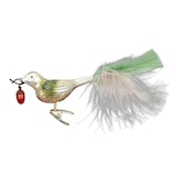 thumbnail of Christbaumschmuck Vogel mit Federn auf Clip 10,5cm - Glas Figur Mundgeblasen & Handbemalt Weihnachtsbaumschmuck Weihnachten Dekovogel Klammer Hellgrün