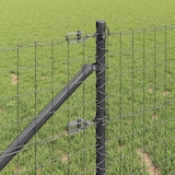 thumbnail of vidaXL Zaun mit Pfosten Grau 1 x 10 m Stahl und PVC