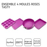 thumbnail of Ensemble de 4 moules fuchsia de 23 à 38 cm Tasty Pâtisserie
