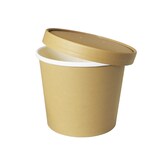 thumbnail of MONOUSO - Kraft Kartonnen Deksel voor Kartonnen Pot Ø9,8cm (500 Stuks)