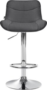 thumbnail of DELUKE® Barhocker 2er Set TAMPA - Dunkelgrau, Stoff, Chrom | Barhocker mit Lehne Barstuhl Tresenhocker Tresenstuhl Kneipenhocker Kneipenstuhl