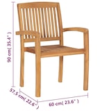 thumbnail of vidaXL Stapelbare tuinstoelen 8 stuks. Massief teakhout