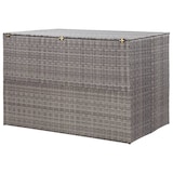 thumbnail of Helloshop26 - Caja de almacenamiento de jardín gris 150 x 100 x 100 cm resina tejida 02_0013085
