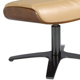 thumbnail of Angel Cerdá  Pouf girevole in pelle e legno di noce 5088C