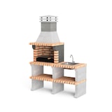 thumbnail of MF - Grillkamin Modell Liz Plus XL 1 Side Stand mit Spüle & Wasserhahn (Grau, Orange - 142 x 58 x 210 cm) REF: M00481 - Für den Außenbereich