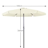 thumbnail of Kingsleeve Sonnenschirm 330 cm mit Kurbel Schutzhülle UV Schutz 80+ wasserabweisend beige