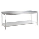 thumbnail of GastroHero Edelstahltisch Arbeitstisch 2000x600 mm mit Grundboden AISI 201 Gastro Tisch Edelstahl höhenverstellbar Küche