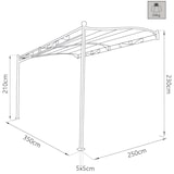 thumbnail of PEGASUS pergola da giardino addossata 3,5x2,5 in metallo colore Antracite