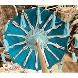 thumbnail of Sonnenschirm Bali-Schirm Dekoschirm 75x50cm Petrol farbend Mini Handmade Schirm