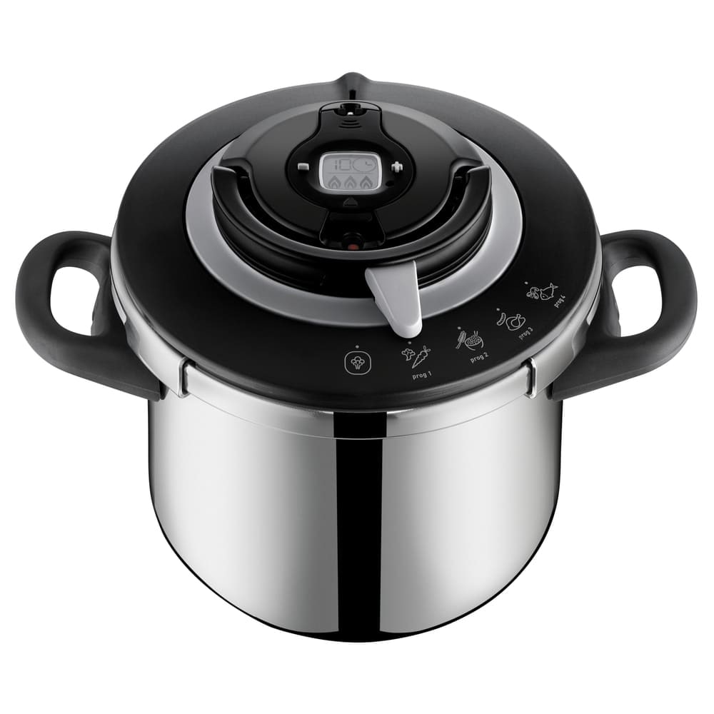 Cocotte clipso chef 6 L 4 programmes -  Noir Rond Acier Seb 38.00x29.00 cm