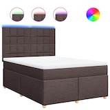 thumbnail of vidaXL Boxspringbett mit Matratze Dunkelbraun 140x200 cm Stoff