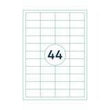 thumbnail of Universele A4 etiketten 25 vel 48,5x25,4 mm TRANSPARANT, voordeelpak: 3x 25 vel