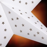 thumbnail of Casaria LED Weihnachtsstern Creme 5 Spitzen Sternmuster Beleuchtet 60 cm Papierstern Weihnachten Weihnachtsdeko Leuchtstern Dekostern Adventsstern