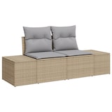 thumbnail of vidaXL 8-teiliges Garten-Sofa-Set mit Kissen in Beige aus Poly Rattan