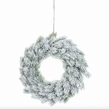 thumbnail of Weißer Schnee-Weihnachtskranz ø 40 cm | Runder Kranz | Weihnachtsgeschenk | Weihnachten | Weiß