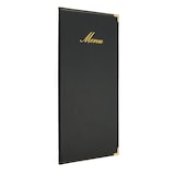 thumbnail of Securit® Portamenu A45 "Classic" - Nero - Similpelle - 4 facciate