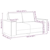 thumbnail of vidaXL Sofa Grau 160 x 80 x 84 cm Stoff
