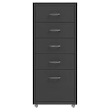 thumbnail of vidaXL Aktenschrank mit Rollen Anthrazit 28x41x69 cm Metall