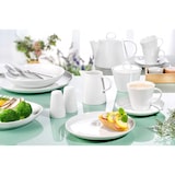 thumbnail of Servierplatte SOLEA, 36 x 21,3 cm, von Caterado. Abgerundete Ecken. Aus weißem Porzellan.