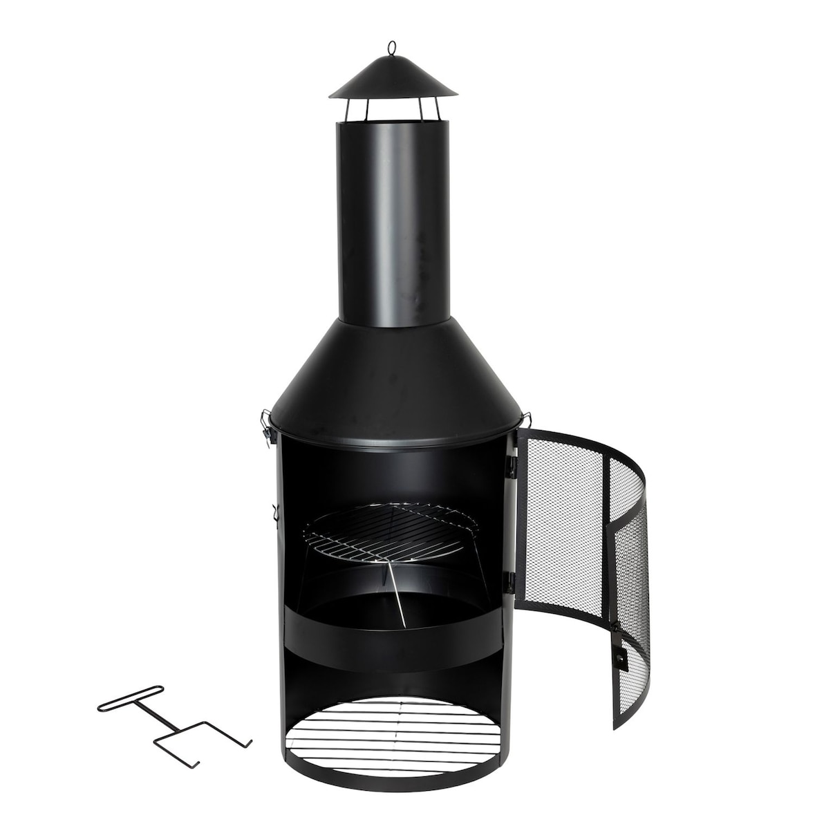 BURI Garten- und Terrassenkamin Gartengrill Gartenkamin Feuerstelle Grill Grillrost