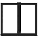 thumbnail of Helloshop26 - Juego de 2 patas de mesa de comedor ajustables en forma de T 80 x 35 x 72 cm diseño moderno acero negro 02_0057327