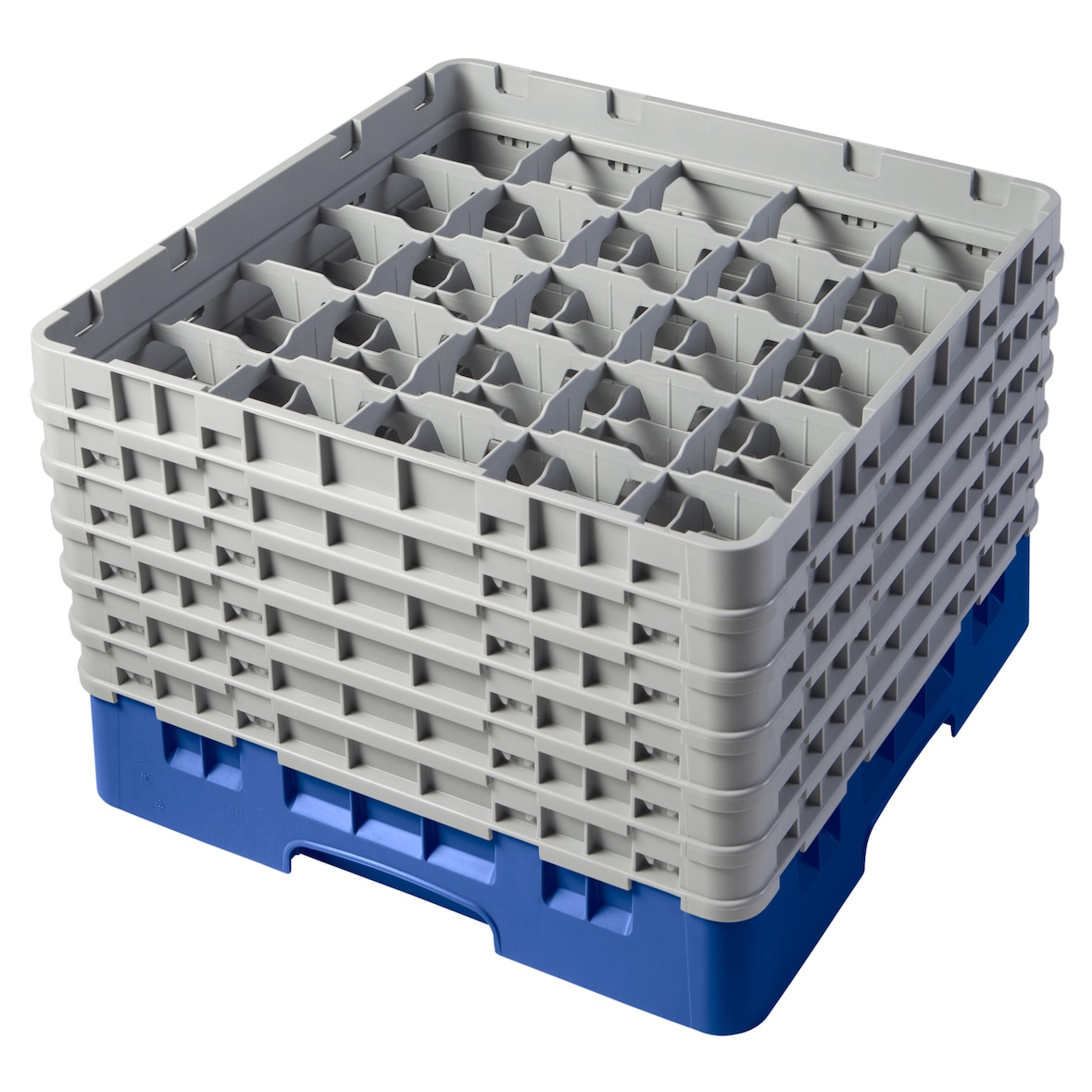 CAMBRO - 25S1114-168 - Rack para lavagem 25 comp. 6 alturas - 8,7 cm Ø máx. - alt. máx. 29,9 cm - 50 x 50 x 34,9 cm - Azul