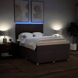 thumbnail of vidaXL Boxspringbett mit Matratze Dunkelbraun 140x200 cm Stoff