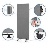 thumbnail of Sistema di divisorii mobili acustici FLEXMIUT Set doppio Grigio chiaro hjh OFFICE