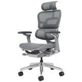 thumbnail of Ergonomischer Bürostuhl / Bürodrehstuhl mit Kopfstütze und Lendenwirbelstütze Business Chair, grau (1 Stück)