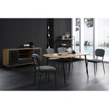 thumbnail of SalesFever Sideboard mit Polyrattan | 2 Türen, 1 Schublade, 2 offene Fächer | MDF natur | Gestell Metall schwarz | B 164 x T 43 x H 76 cm