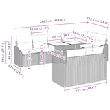 thumbnail of vidaXL 9-teiliges Gartensofa-Set mit Kissen in Grau aus Poly-Rattan
