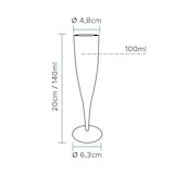 thumbnail of MONOUSO - Herbruikbaar Champagneglazen/flutes Premium 140ml PS (100 stuks)