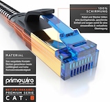 thumbnail of Primewire Flachbandpatchkabel CAT 8 mit Baumwollummantelung - Gigabit Ethernet LAN Kabel - 40 Gbit/s - S/FTP PIMF Schirmung - Netzwerkkabel - 0,5m