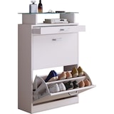 thumbnail of Braso Schuhschrank 2 Klaptüren 1 Schublade weiß.