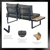 thumbnail of Merax Garten-Ecklounge-Set für 5 Personen, Verzinkter Stahl, verstellbarer Winkel-Liegefunktion, Grau